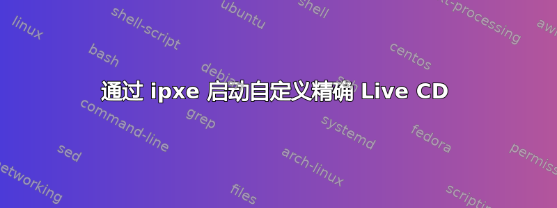 通过 ipxe 启动自定义精确 Live CD