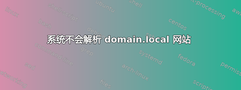 系统不会解析 domain.local 网站