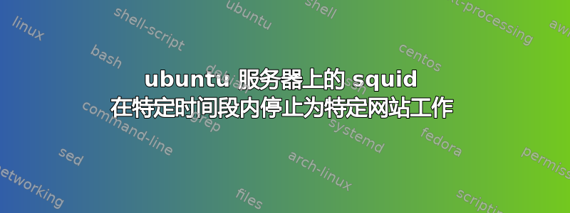 ubuntu 服务器上的 squid 在特定时间段内停止为特定网站工作