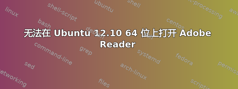 无法在 Ubuntu 12.10 64 位上打开 Adob​​e Reader