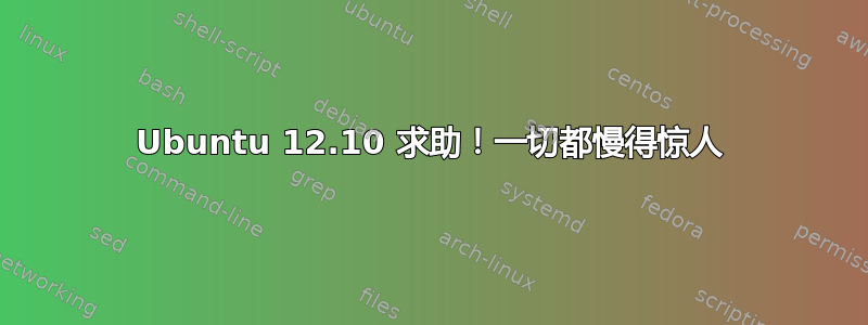 Ubuntu 12.10 求助！一切都慢得惊人