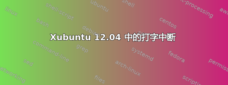 Xubuntu 12.04 中的打字中断