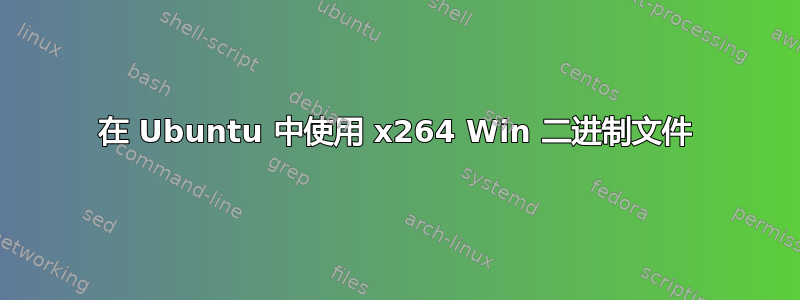 在 Ubuntu 中使用 x264 Win 二进制文件