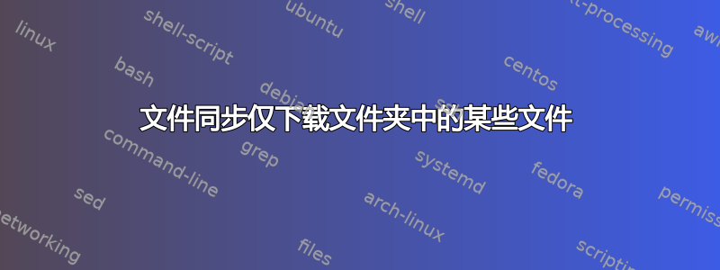 文件同步仅下载文件夹中的某些文件