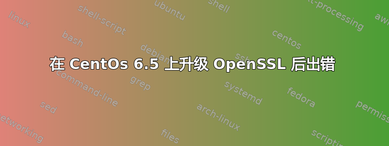 在 CentOs 6.5 上升级 OpenSSL 后出错