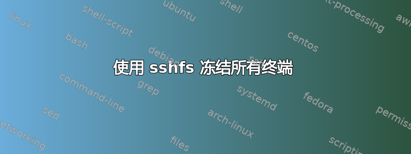 使用 sshfs 冻结所有终端