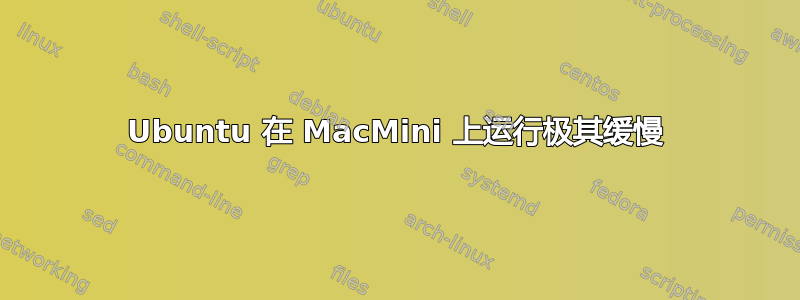 Ubuntu 在 MacMini 上运行极其缓慢