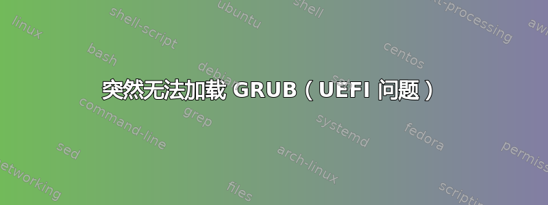 突然无法加载 GRUB（UEFI 问题）