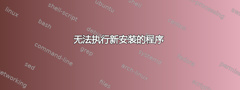 无法执行新安装的程序