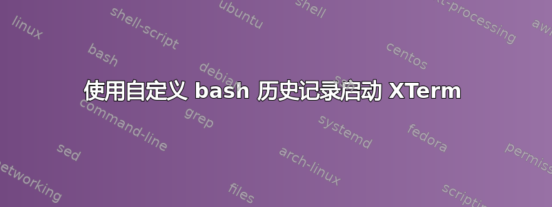 使用自定义 bash 历史记录启动 XTerm