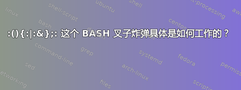 :(){:|:&};: 这个 BASH 叉子炸弹具体是如何工作的？ 