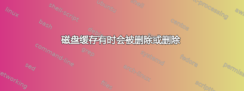 磁盘缓存有时会被删除或删除