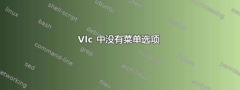 Vlc 中没有菜单选项