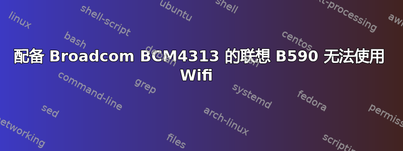 配备 Broadcom BCM4313 的联想 B590 无法使用 Wifi 