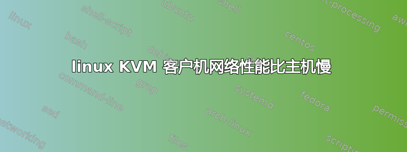 linux KVM 客户机网络性能比主机慢