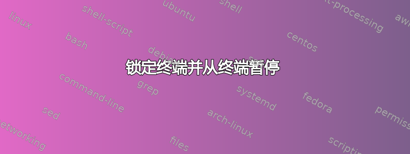 锁定终端并从终端暂停