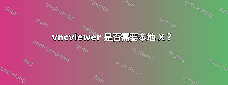 vncviewer 是否需要本地 X？