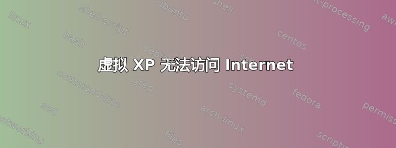 虚拟 XP 无法访问 Internet