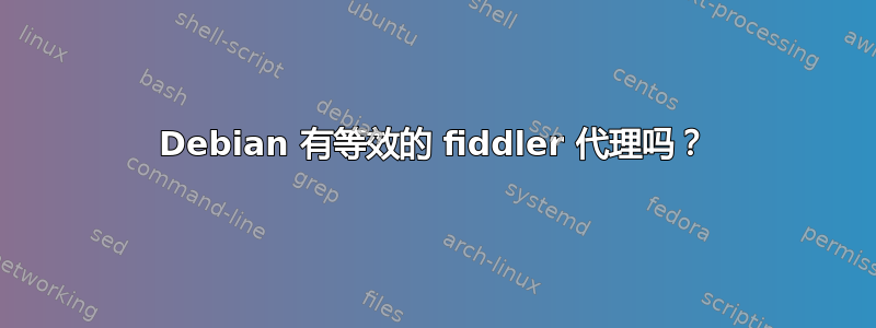 Debian 有等效的 fiddler 代理吗？