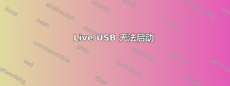 Live USB 无法启动