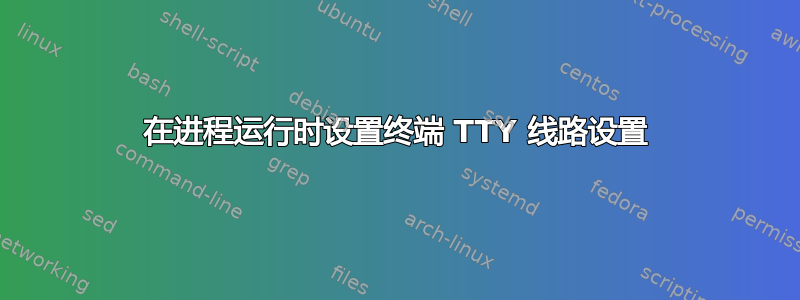 在进程运行时设置终端 TTY 线路设置