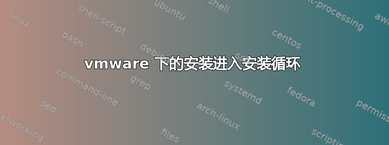 vmware 下的安装进入安装循环