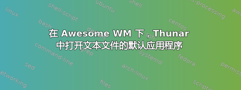 在 Awesome WM 下，Thunar 中打开文本文件的默认应用程序