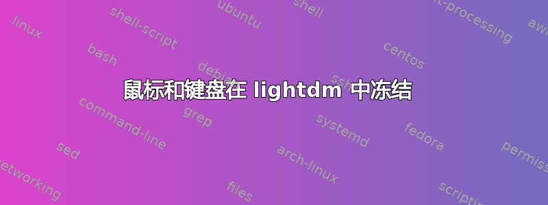 鼠标和键盘在 lightdm 中冻结 