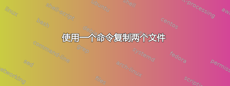 使用一个命令复制两个文件