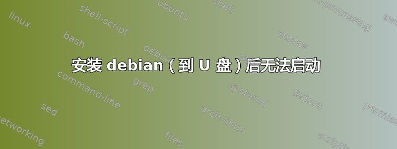 安装 debian（到 U 盘）后无法启动