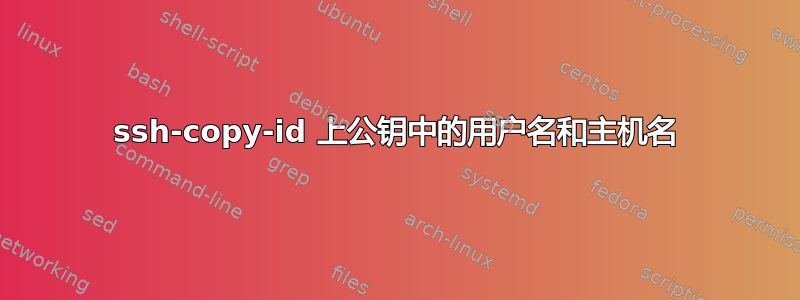 ssh-copy-id 上公钥中的用户名和主机名