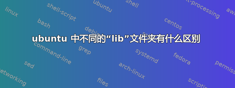 ubuntu 中不同的“lib”文件夹有什么区别