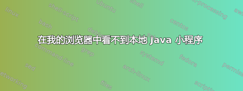 在我的浏览器中看不到本地 Java 小程序