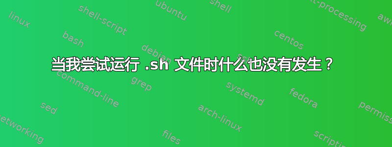 当我尝试运行 .sh 文件时什么也没有发生？