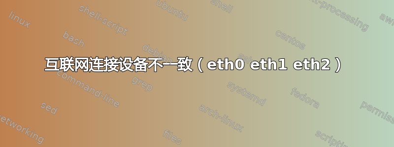 互联网连接设备不一致（eth0 eth1 eth2）