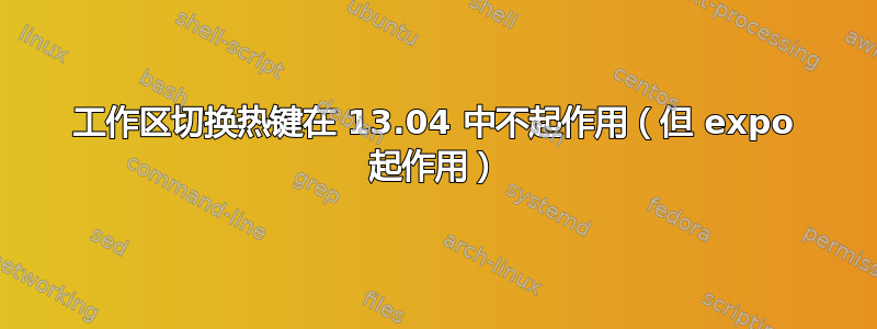 工作区切换热键在 13.04 中不起作用（但 expo 起作用）