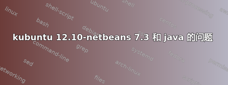 kubuntu 12.10-netbeans 7.3 和 java 的问题