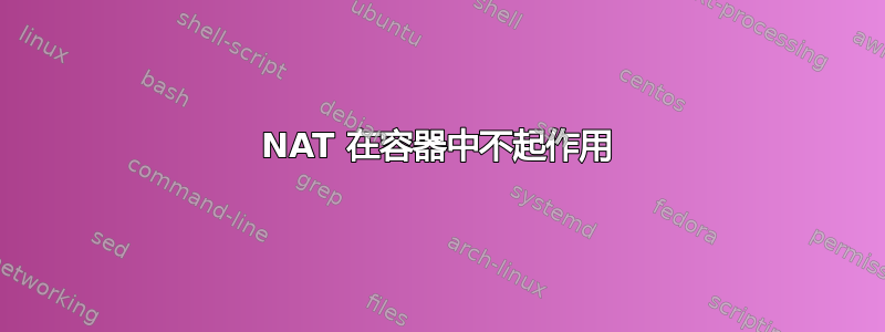 NAT 在容器中不起作用