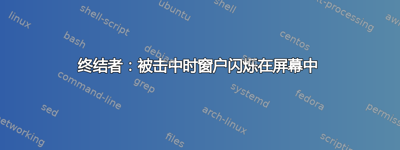 终结者：被击中时窗户闪烁在屏幕中