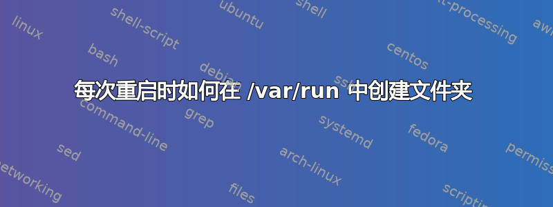 每次重启时如何在 /var/run 中创建文件夹