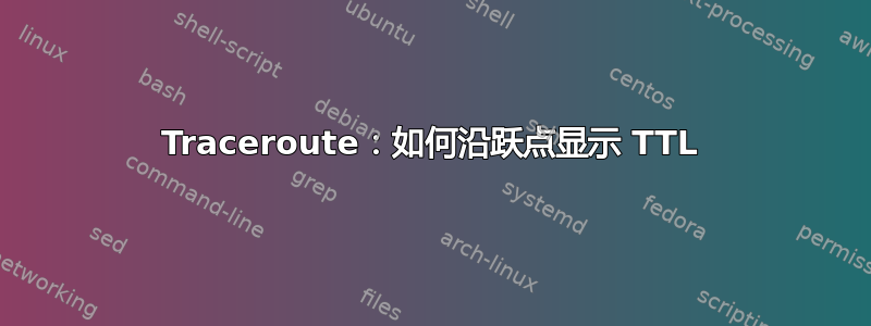 Traceroute：如何沿跃点显示 TTL