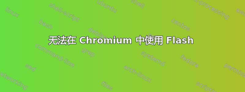 无法在 Chromium 中使用 Flash