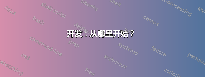 开发：从哪里开始？