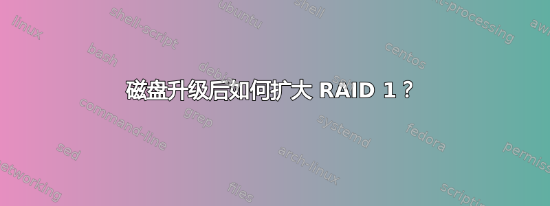 磁盘升级后如何扩大 RAID 1？