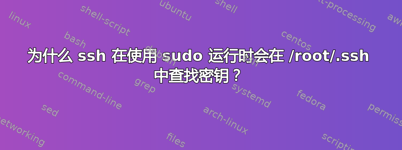 为什么 ssh 在使用 sudo 运行时会在 /root/.ssh 中查找密钥？