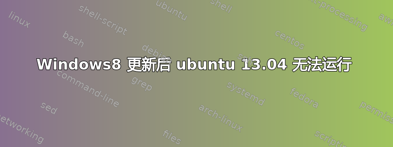 Windows8 更新后 ubuntu 13.04 无法运行