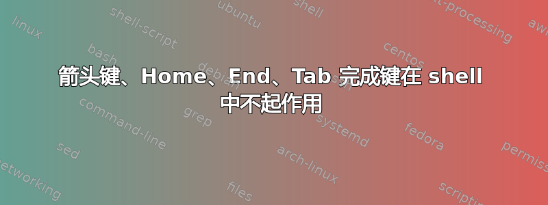 箭头键、Home、End、Tab 完成键在 shell 中不起作用