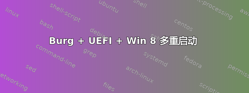 Burg + UEFI + Win 8 多重启动