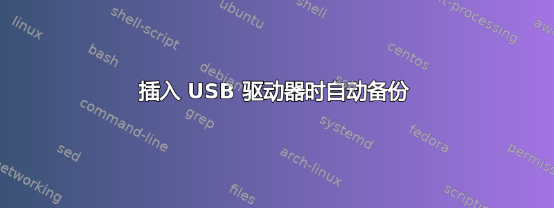 插入 USB 驱动器时自动备份