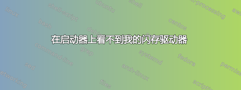 在启动器上看不到我的闪存驱动器